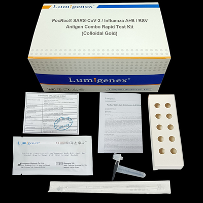 SARS-CoV-2 / ইনফ্লুয়েঞ্জা A+B / RSV অ্যান্টিজেন কম্বো র‌্যাপিড টেস্ট কিট 3 ড্রপ নমুনা ভলিউম