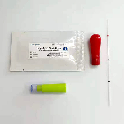 ISO13485 অনুমোদিত ইউরিক অ্যাসিড টেস্ট স্ট্রিপ শুষ্ক রসায়ন 4 মিনিট